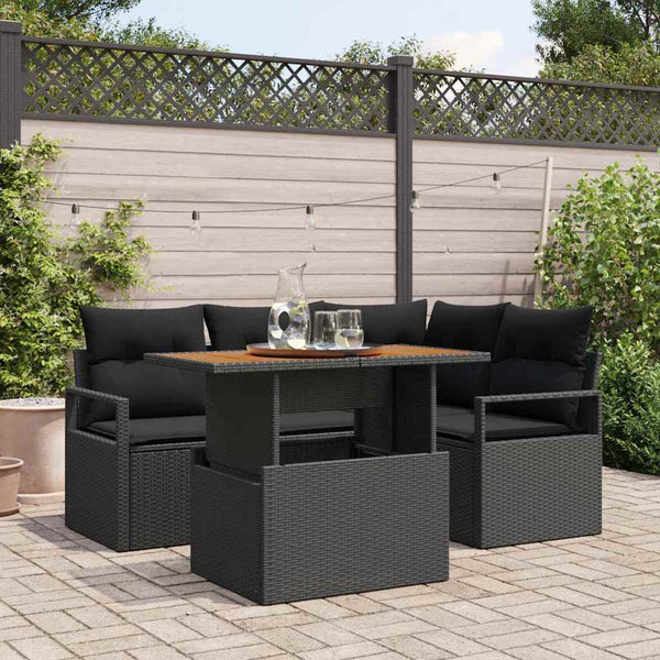 Tuin Eetset Met Kussen 5 Pcs 100 X 55 X 73 Cm