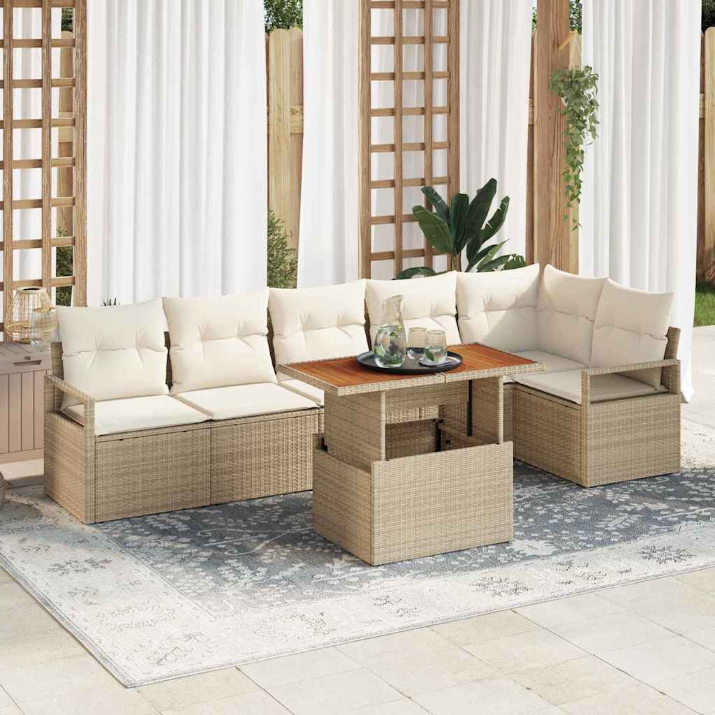 Tuin Eetset Met Kussen 7 Pcs 100 X 55 X 73 Cm