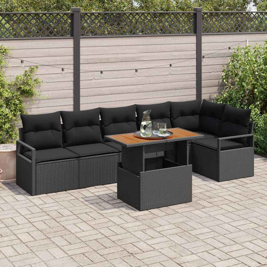 Tuin Eetset Met Kussen 7 Pcs 100 X 55 X 73 Cm