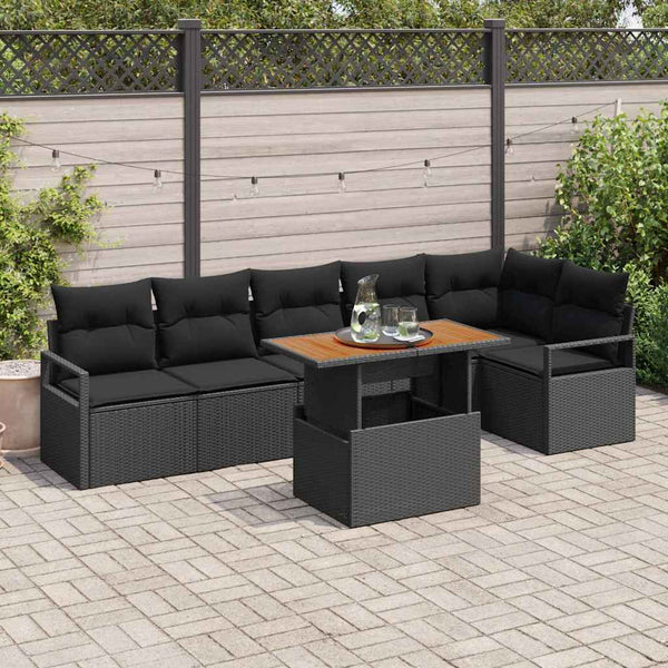 Tuin Eetset Met Kussen 7 Pcs 100 X 55 X 73 Cm