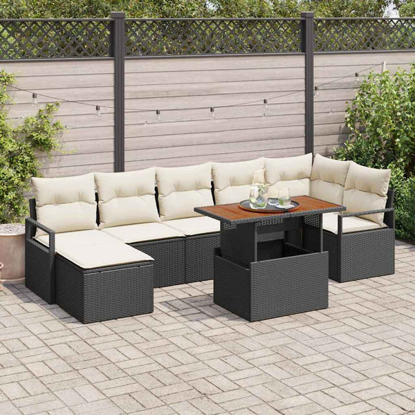 Tuin Eetset Met Kussen 8 Pcs