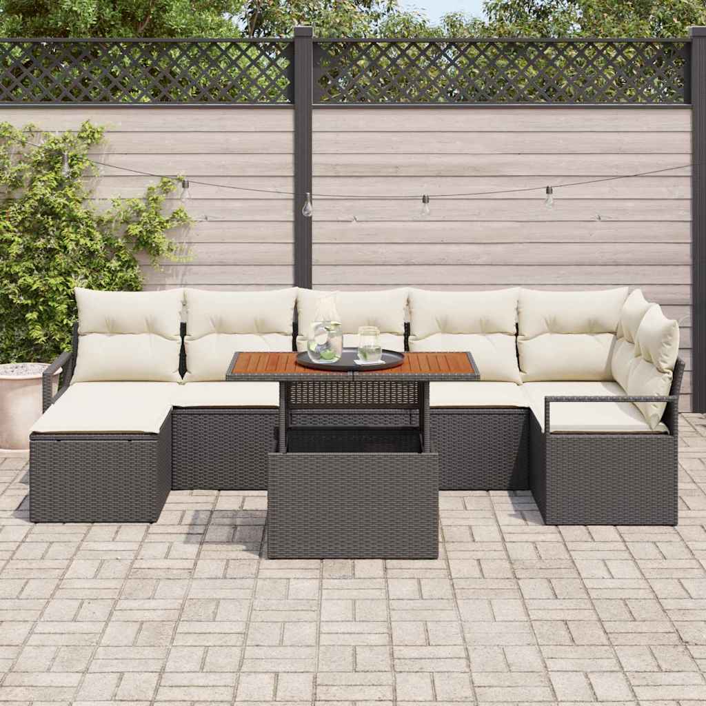 Tuin Eetset Met Kussen 8 Pcs