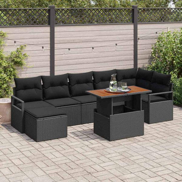 Tuin Eetset Met Kussen 8 Pcs