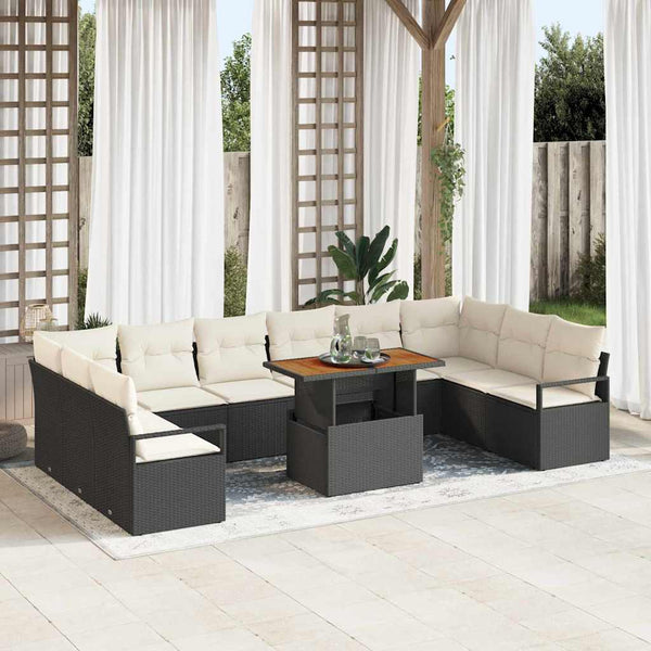 Tuin Sofa Set Met Kussen 11 Pcs 100 X 55 X 73 Cm
