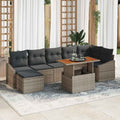 Tuin Eetset Met Kussen 8 Pcs En Bruin