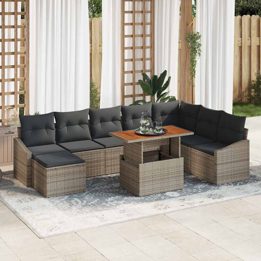 Tuin Eetset Met Kussen 9 Pcs
