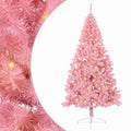 Kunstmatig Voorverlicht Kerstboom Met 300 Led Pvc Roze