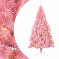 Kunstmatig Voorverlicht Kerstboom Met 300 Led Pvc Roze