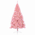 Kunstmatig Voorverlicht Kerstboom Met 300 Led Pvc Roze