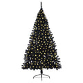 Kunstmatig Voorverlicht Kerstboom Met 300 Led Pvc Zwart