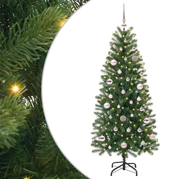 Kunstkerstboom Met 150 Led Met Standaard Groen Pe En Pvc