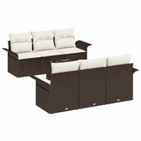 Tuin Sofa Set Met Kussen 7 Pcs En Crème 55 X 55 X 37 Cm