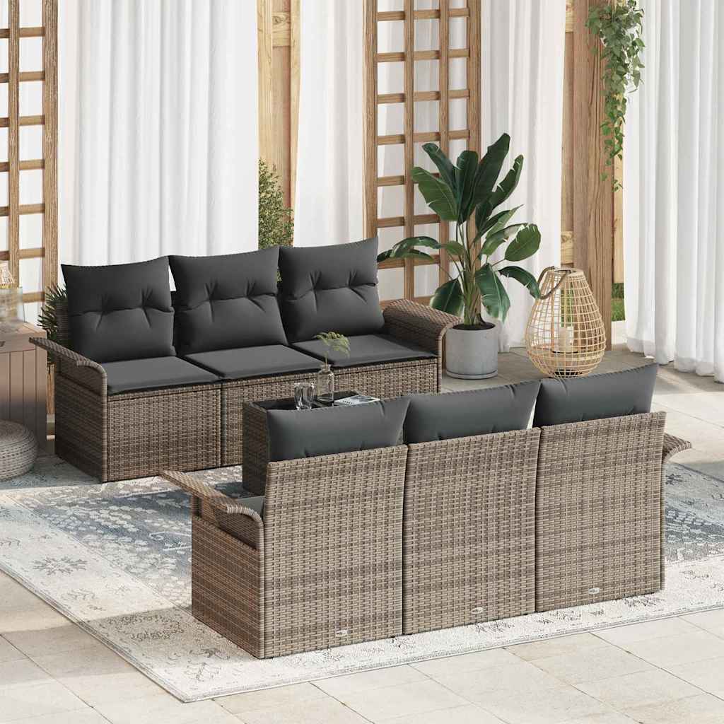 Tuin Sofa Set Met Kussen 7 Pcs En Crème 55 X 55 X 37 Cm