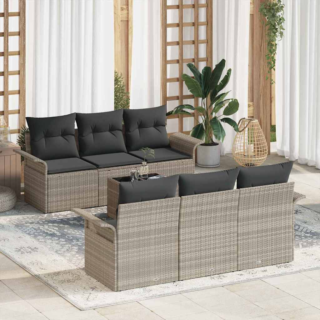 Tuin Sofa Set Met Kussen 7 Pcs En Crème 55 X 55 X 37 Cm