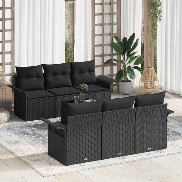 Tuin Sofa Set Met Kussen 7 Pcs En Crème 55 X 55 X 37 Cm