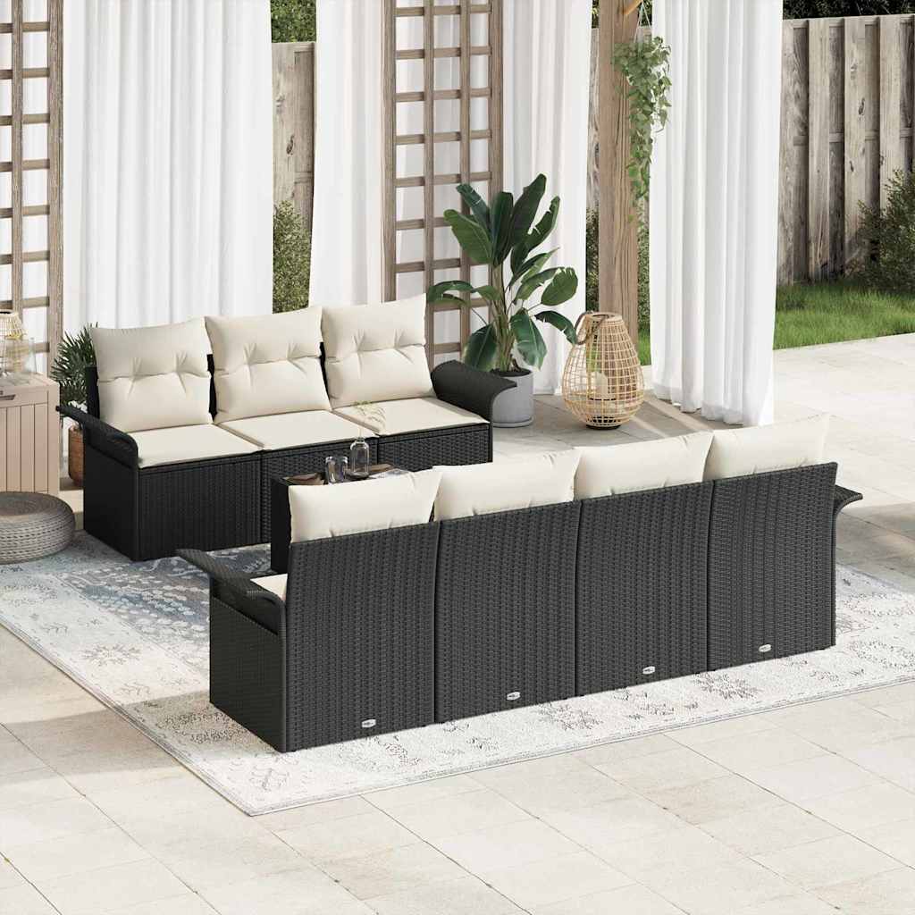 Tuin Sofa Set Met Kussen 8 Pcs En Crème 55 X 55 X 37 Cm