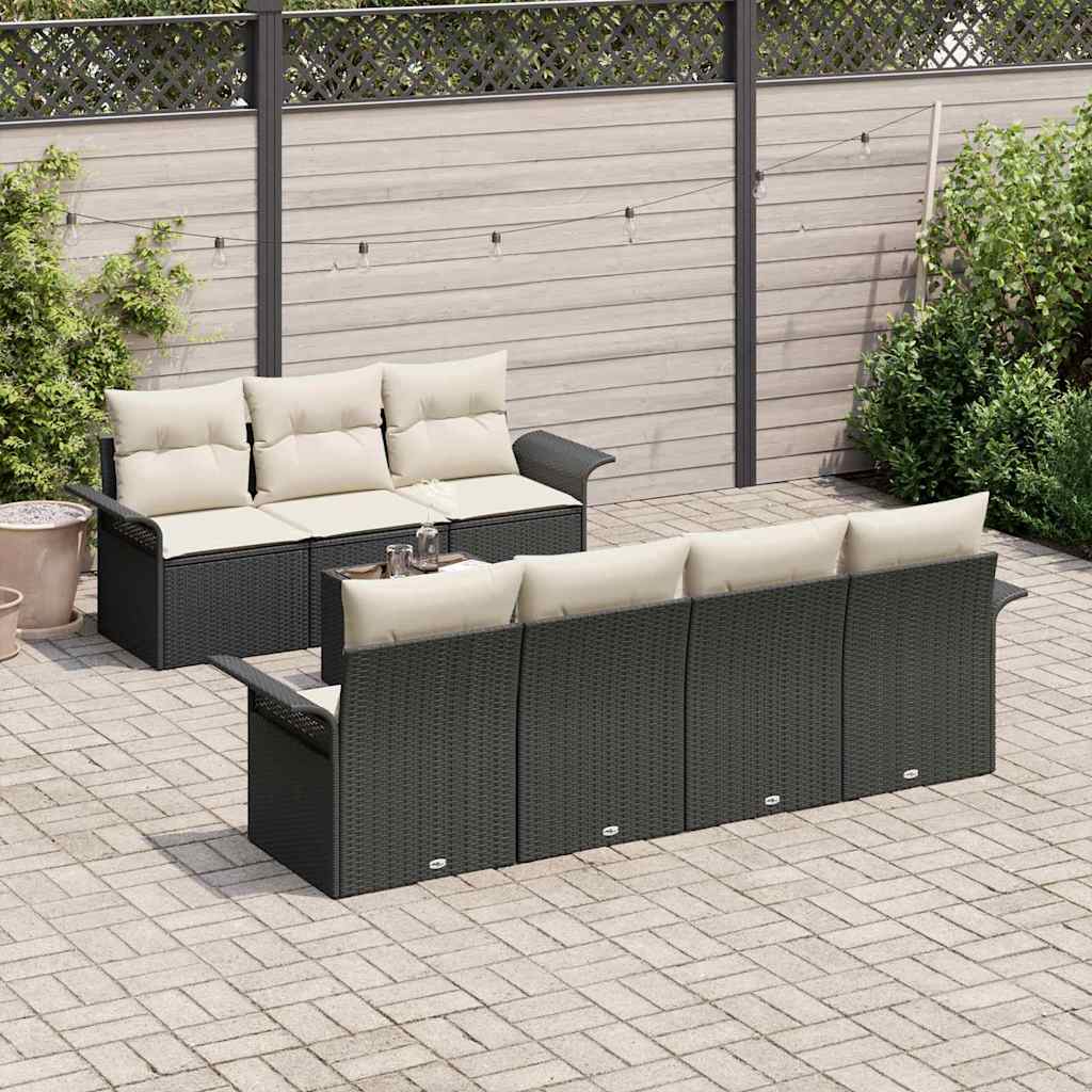 Tuin Sofa Set Met Kussen 8 Pcs En Crème 55 X 55 X 37 Cm