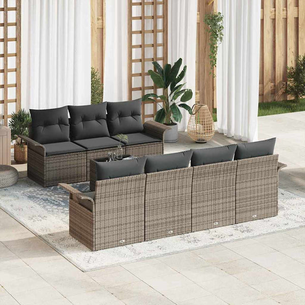 Tuin Sofa Set Met Kussen 8 Pcs En Crème 55 X 55 X 37 Cm