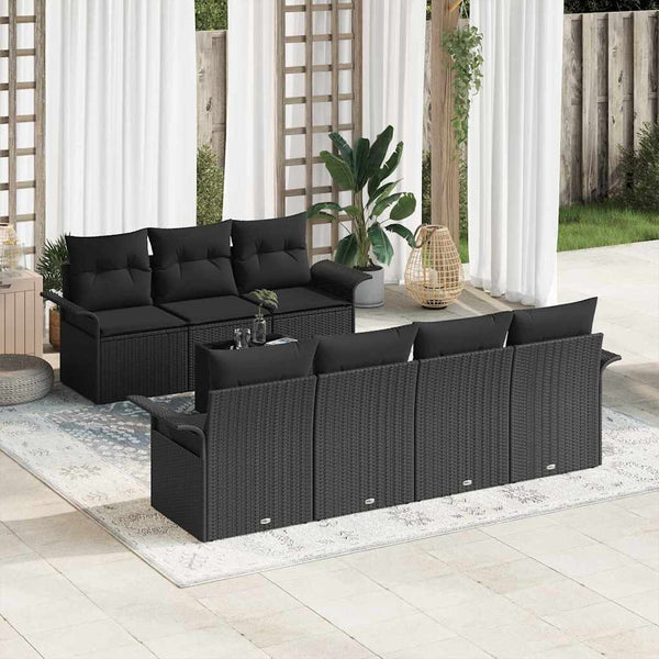 Tuin Sofa Set Met Kussen 8 Pcs En Crème 55 X 55 X 37 Cm