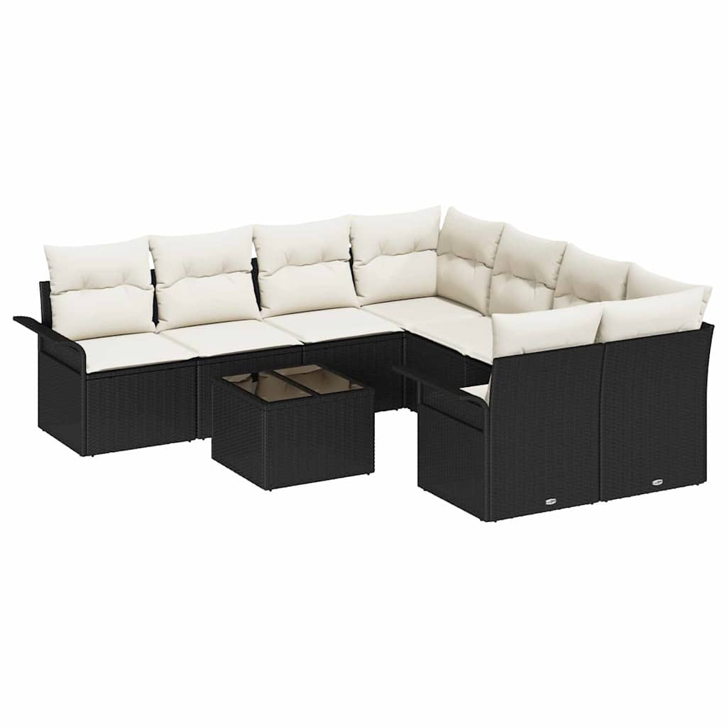 Tuin Sofa Set Met Kussen 9 Pcs En Crème 55 X 55 X 37 Cm