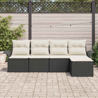 Tuin Sofa Set Met Kussen Met Opslag 5 Pcs Poly Riet