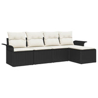Tuin Sofa Set Met Kussen Met Opslag 5 Pcs Poly Riet
