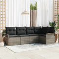 Tuin Sofa Set Met Kussen Met Opslag 5 Pcs Poly Riet