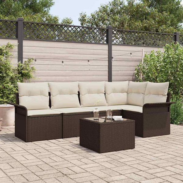 Tuin Sofa Set Met Kussen Met Opslag 5 Pcs Poly Riet