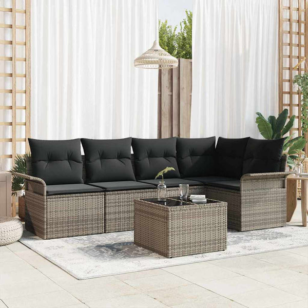 Tuin Sofa Set Met Kussen Met Opslag 5 Pcs Poly Riet