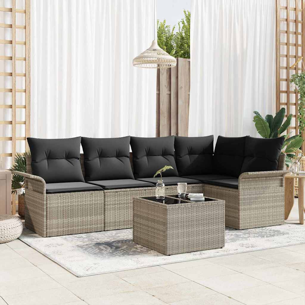 Tuin Sofa Set Met Kussen Met Opslag 5 Pcs Poly Riet