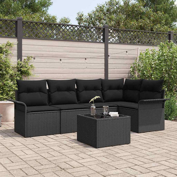 Tuin Sofa Set Met Kussen Met Opslag 5 Pcs Poly Riet
