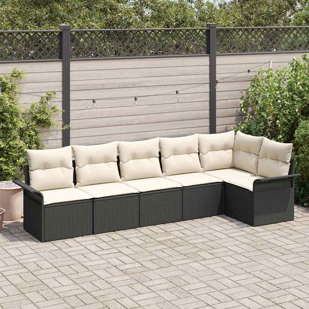 Tuin Sofa Set Met Kussen Met Opslag 6 Pcs Poly Riet