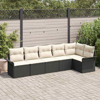 Tuin Sofa Set Met Kussen Met Opslag 6 Pcs Poly Riet