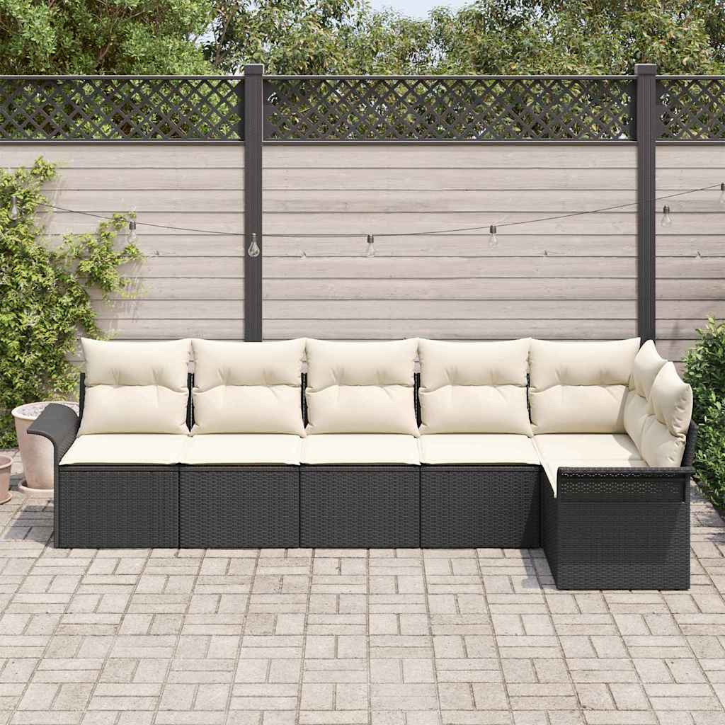 Tuin Sofa Set Met Kussen Met Opslag 6 Pcs Poly Riet
