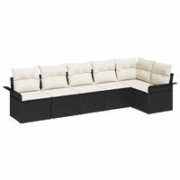 Tuin Sofa Set Met Kussen Met Opslag 6 Pcs Poly Riet