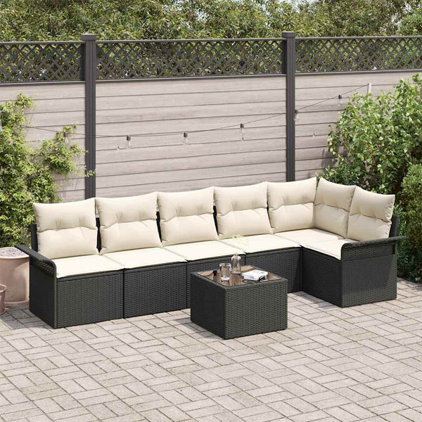 Tuin Sofa Set Met Kussen Met Opslag 6 Pcs Poly Riet
