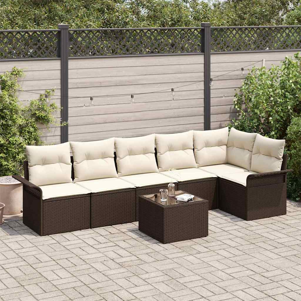 Tuin Sofa Set Met Kussen Met Opslag 6 Pcs Poly Riet