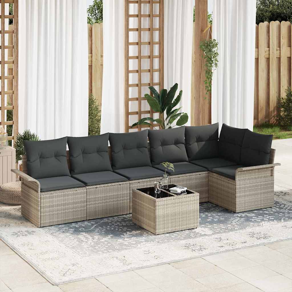 Tuin Sofa Set Met Kussen Met Opslag 6 Pcs Poly Riet