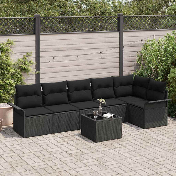 Tuin Sofa Set Met Kussen Met Opslag 6 Pcs Poly Riet