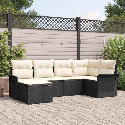 Tuin Sofa Set Met Kussen Met Opslag 6 Pcs Poly Riet