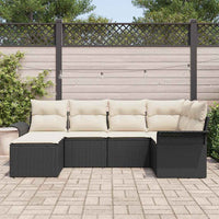 Tuin Sofa Set Met Kussen Met Opslag 6 Pcs Poly Riet