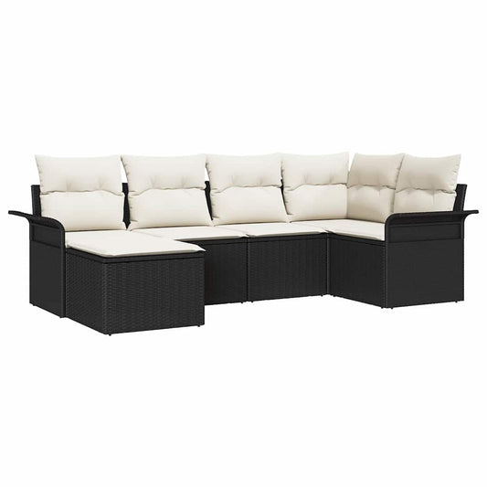 Tuin Sofa Set Met Kussen Met Opslag 6 Pcs Poly Riet