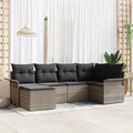 Tuin Sofa Set Met Kussen Met Opslag 6 Pcs Poly Riet