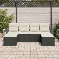 Tuin Sofa Set Met Kussen Met Opslag 6 Pcs Poly Riet