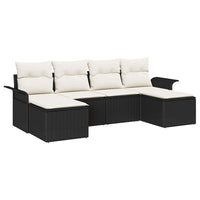 Tuin Sofa Set Met Kussen Met Opslag 6 Pcs Poly Riet
