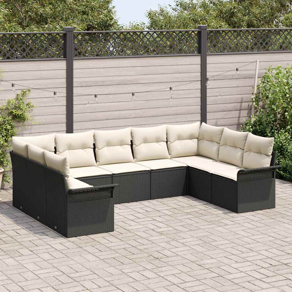 Tuin Sofa Set Met Kussen Met Opslag 9 Pcs Poly Riet