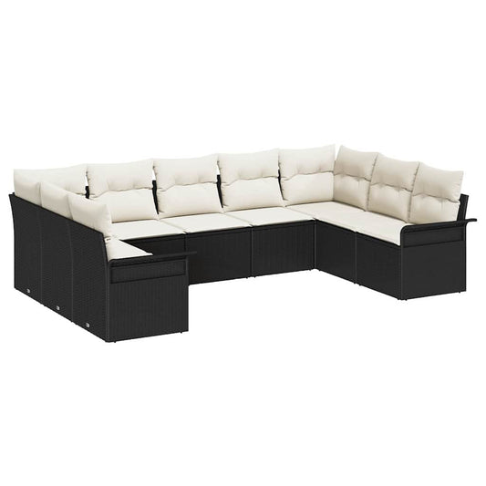 Tuin Sofa Set Met Kussen Met Opslag 9 Pcs Poly Riet