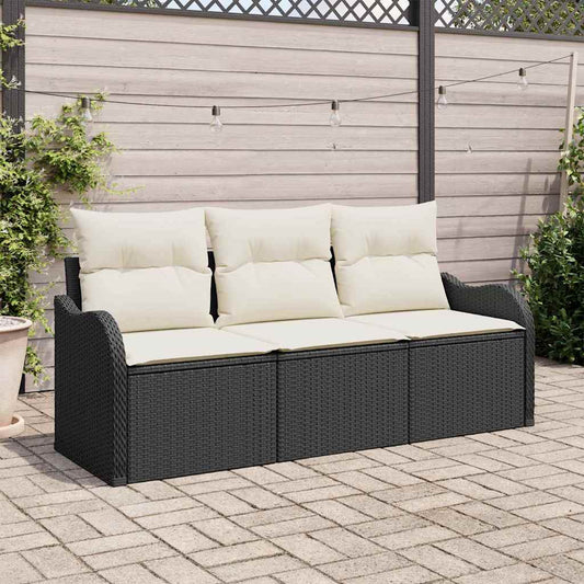 Tuin Sofa Set Met Kussen Met Opslag 3 Pcs Poly Riet