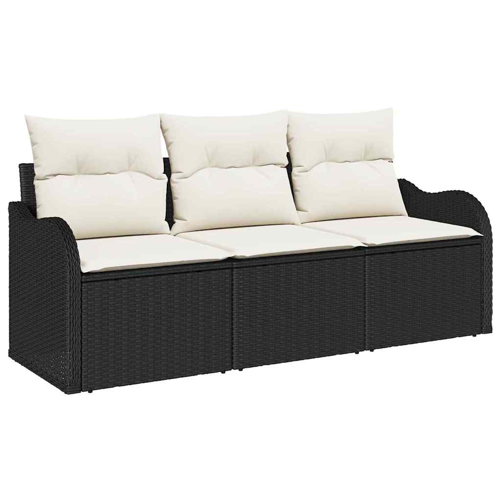 Tuin Sofa Set Met Kussen Met Opslag 3 Pcs Poly Riet