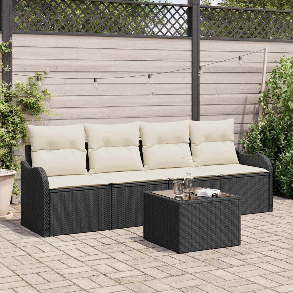 Tuin Sofa Set Met Kussen 5 Pcs En Crème 55 X 55 X 37 Cm